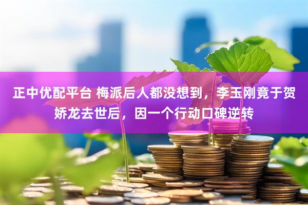 正中优配平台 梅派后人都没想到，李玉刚竟于贺娇龙去世后，因一个行动口碑逆转